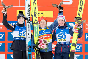 05.01.2025 - Podium PŚ Pań w Villach