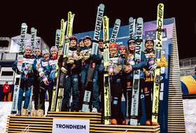 01.03.2025 - Podium pań MŚ w Trondheim