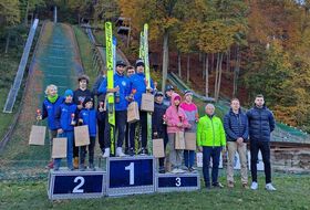 Podium zawodów w Rożnowie